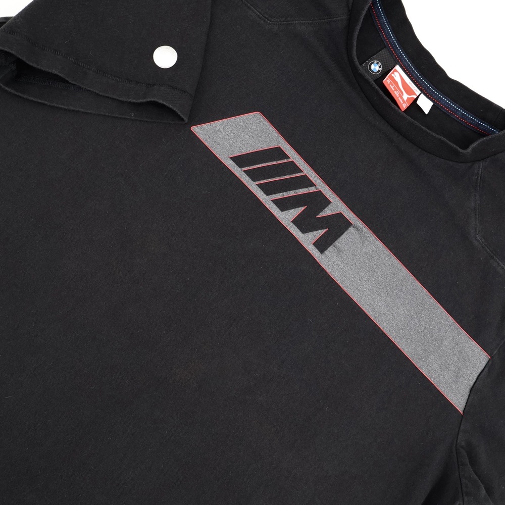 Authentic Puma X BMW M Motorsport T-Shirt Mens XXL Black Graphic Tee Excellent